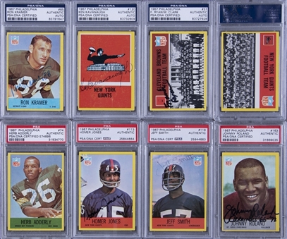 1967 Philadelphia Football Signed Cards Graded Collection (16 Different)